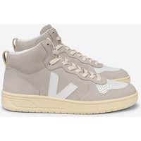 Veja Women's V-15 Leather Hi-Top Trainers - Extra White/Natural - UK 2 | Coggles (Global)