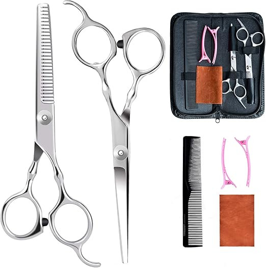 Professional Hair Scissors Barber Hair Cutting Scissors/Shears (6 inch) Haircut Scissors Kit/Thin... | Amazon (CA)