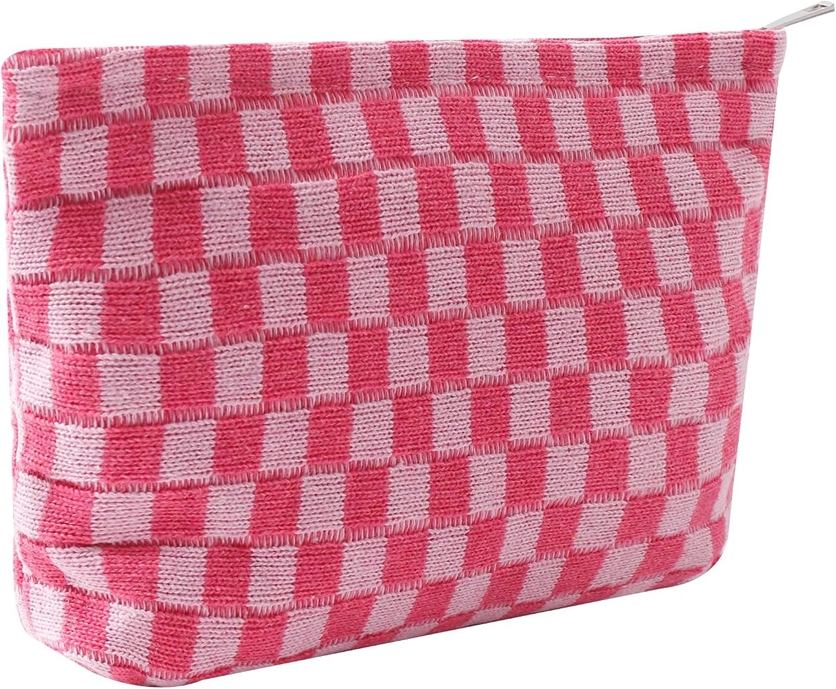Cosmetic Bags for Women - Corduroy Cosmetic Bag Aesthetic Women Handbags Purses Smile Dots Makeup... | Amazon (US)
