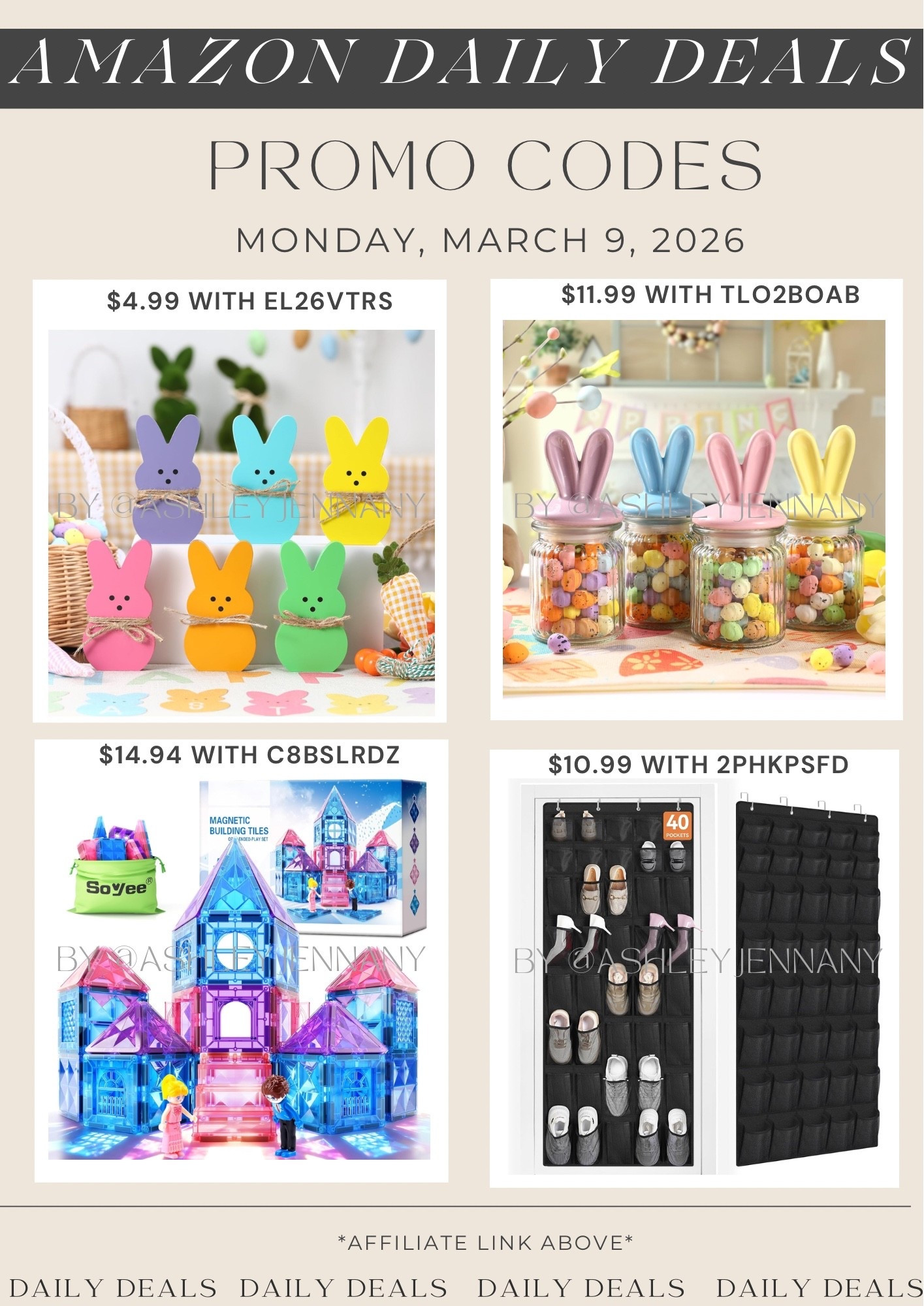 Amazon deals on Easter decor, magnetic tiles and shoe organizer  

#LTKHome #LTKSaleAlert #LTKSeasonal