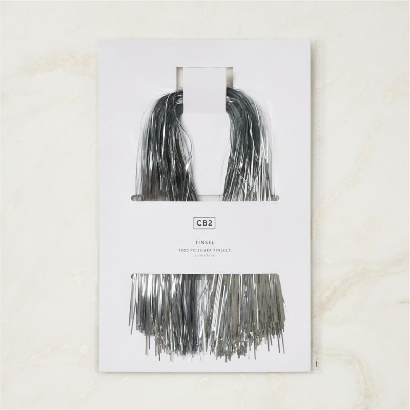1000-Piece Silver Tree Tinsel + Reviews | CB2 | CB2