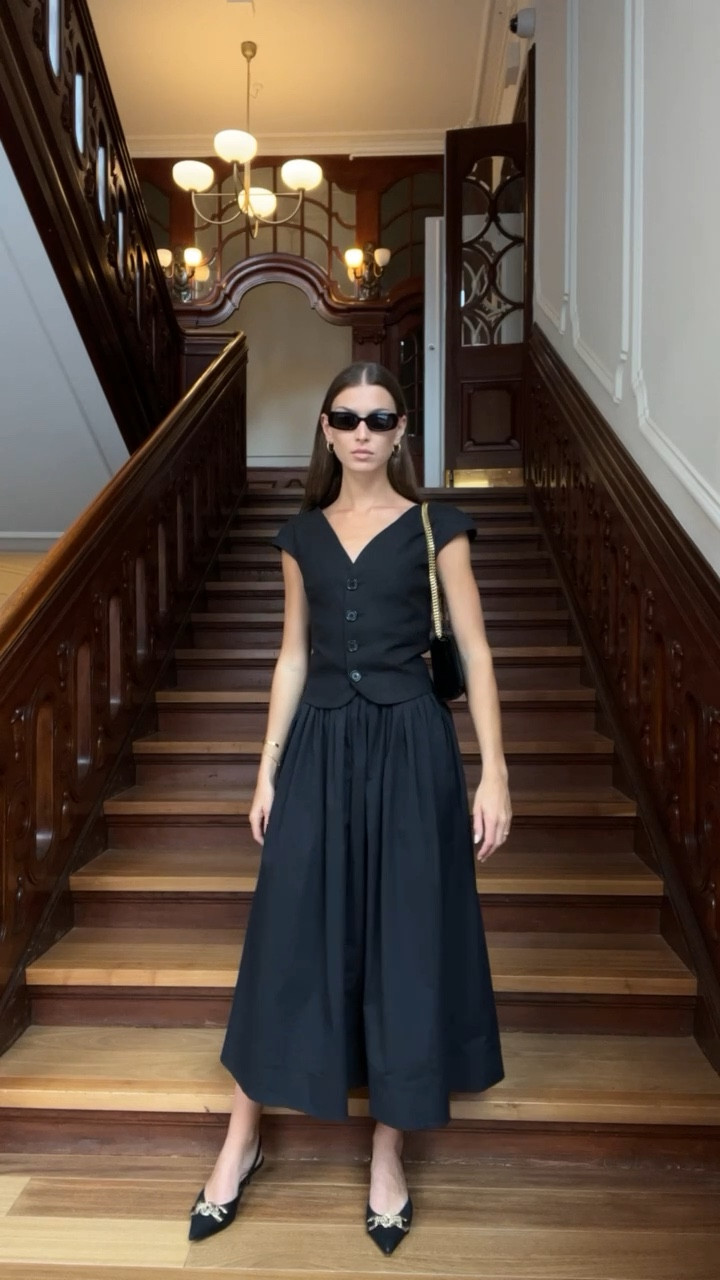 While it's widely acknowledged how well a vest complements tailored trousers, let's take a moment to appreciate how fantastic it looks when paired with a midi skirt. Not only does it create a stylish ensemble, but it also offers the comfort needed for both professional meetings and unexpected evening outings.

#LTKSeasonal #LTKstyletip #LTKeurope