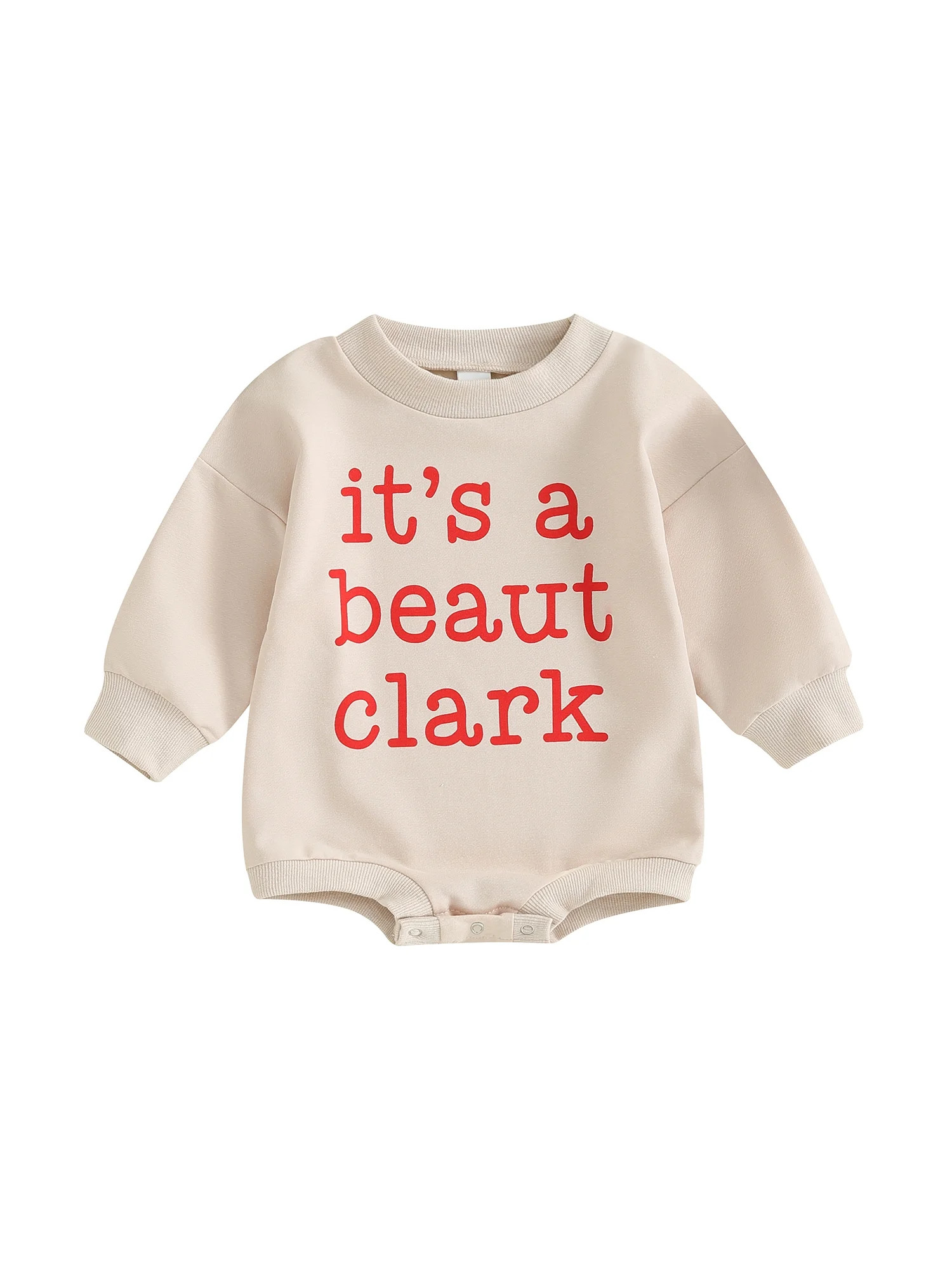 BABAMOON Newborn Baby Girl Boy Christmas Romper Long Sleeve Letter Print Bodysuit Jumpsuit Clothe... | Walmart (US)