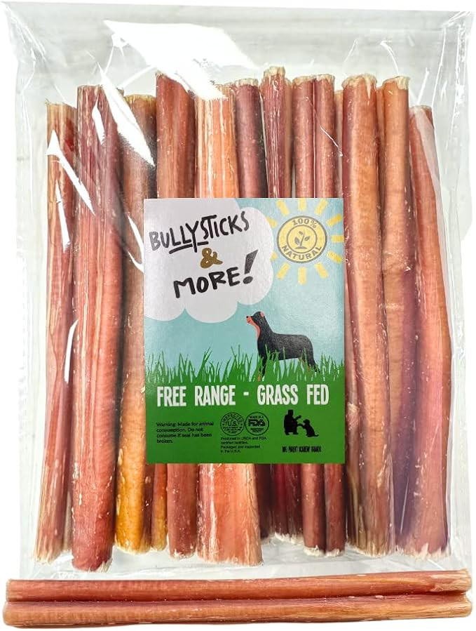 BULLYSTICKS & MORE 6 Inch Bully Sticks (Regular - 16 Pack) | Bully Sticks for Medium Dogs | 100% ... | Amazon (US)