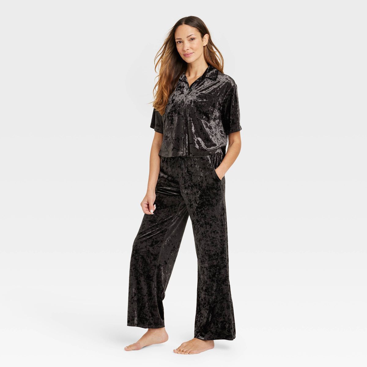Women's Luxe Velour Pajama Set - Stars Above™ | Target