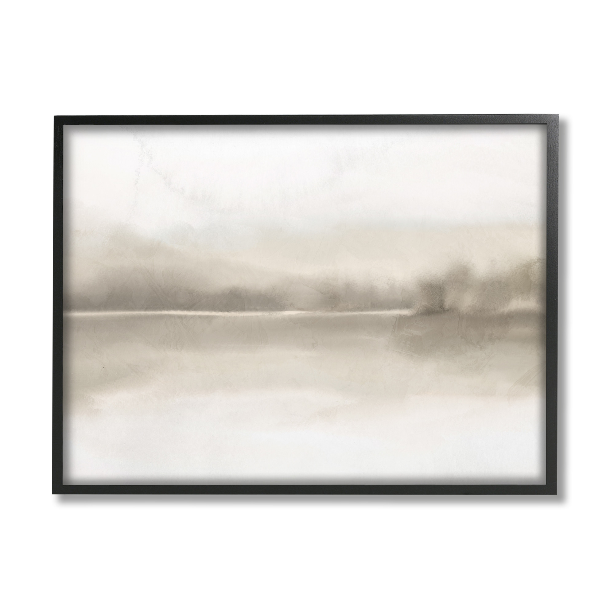 Stupell Industries Hazy Lakeside Landscape Reflection Modern Abstract Design Framed Wall Art, 14 ... | Walmart (US)