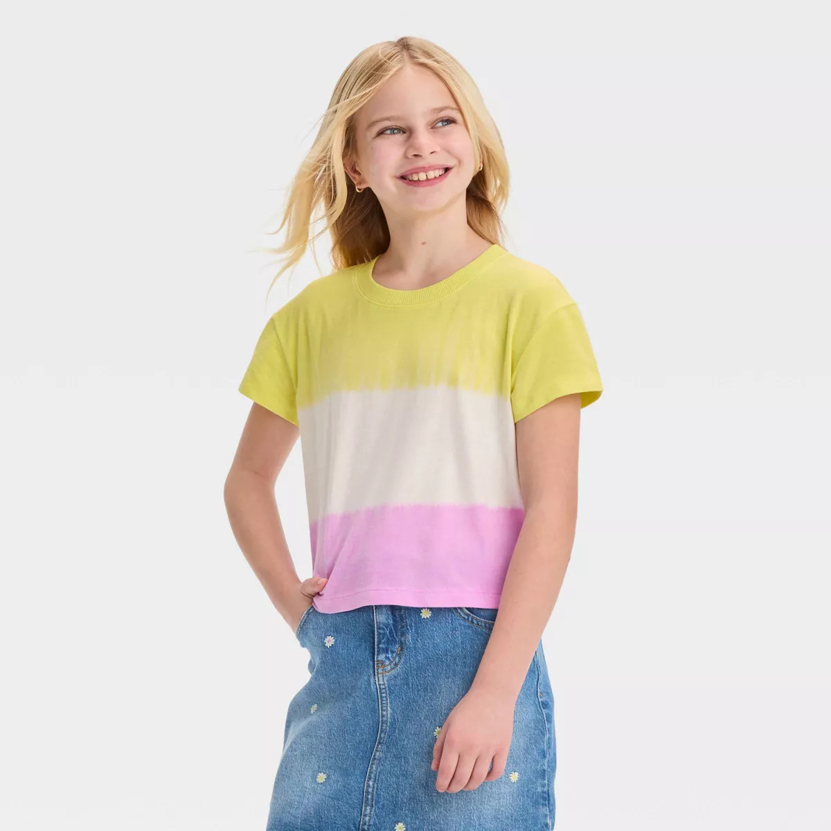 Girls' Short Sleeve Tie-Dye Boxy T-Shirt - Cat & Jack™ | Target