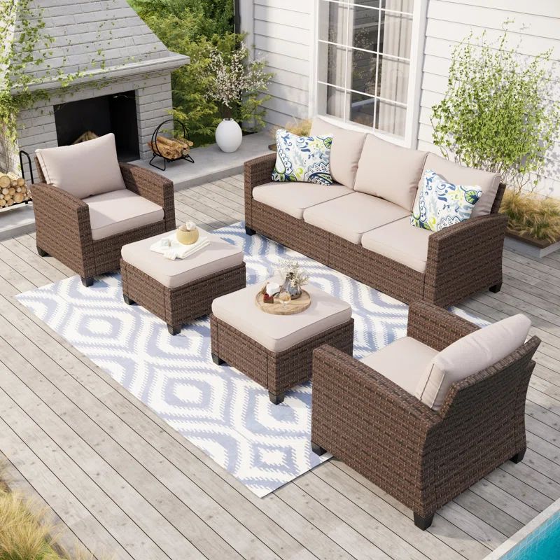 Argyri 7 - Person Outdoor Seating Group with Cushions | Wayfair North America