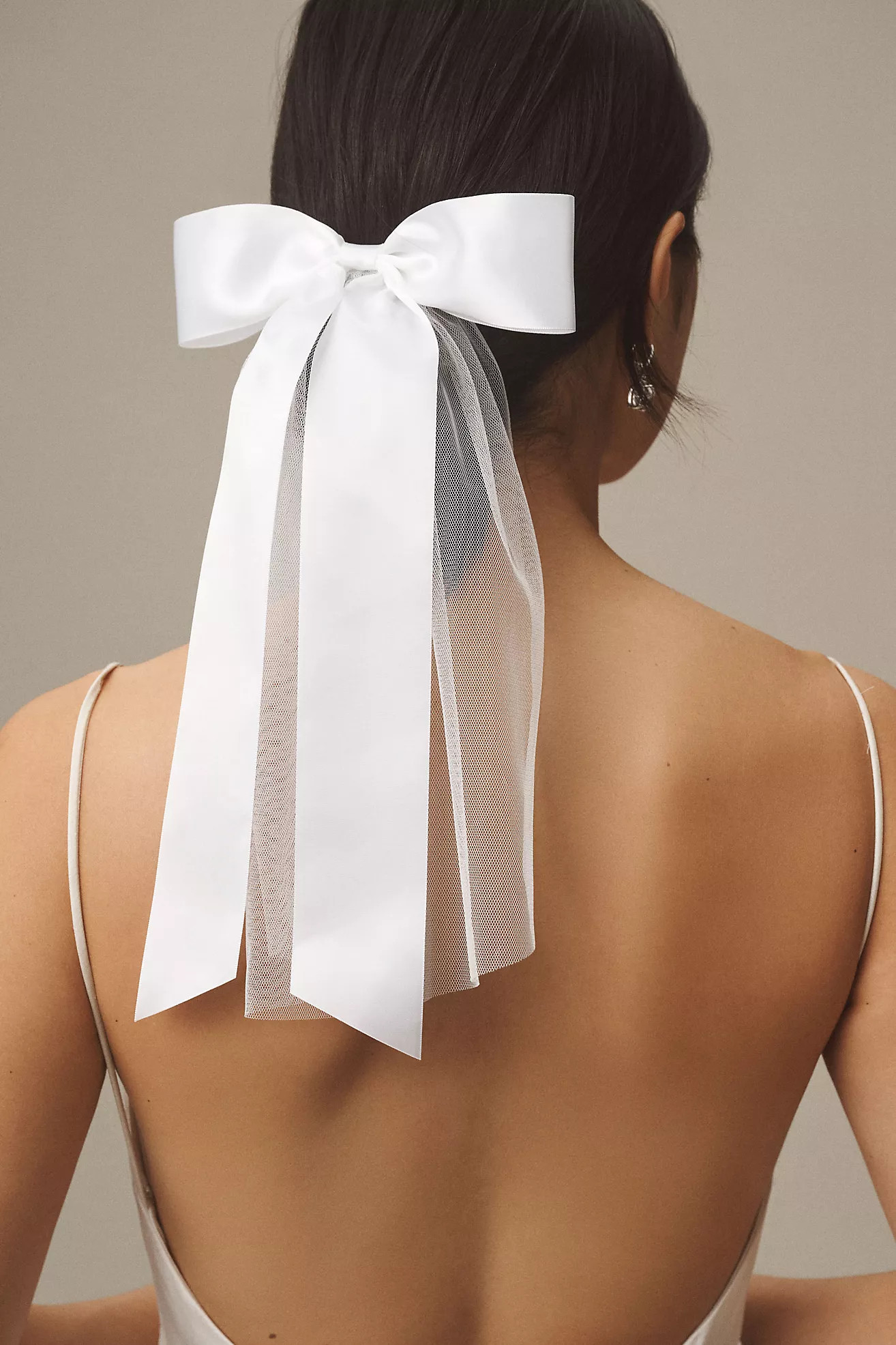 Simply Nova Satin Bow Shoulder Veil | Anthropologie (US)