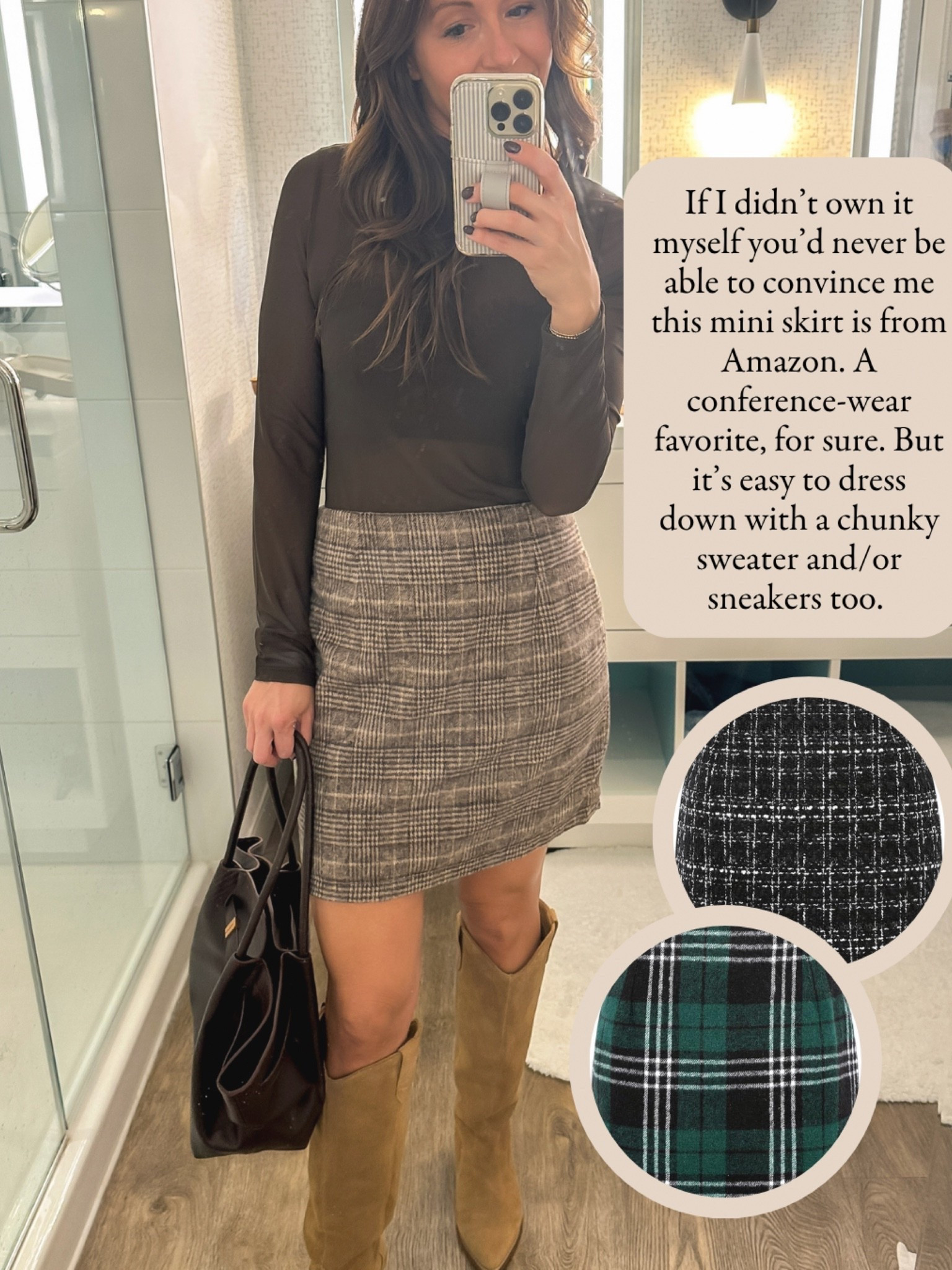 The cutest mini skirt for fall!