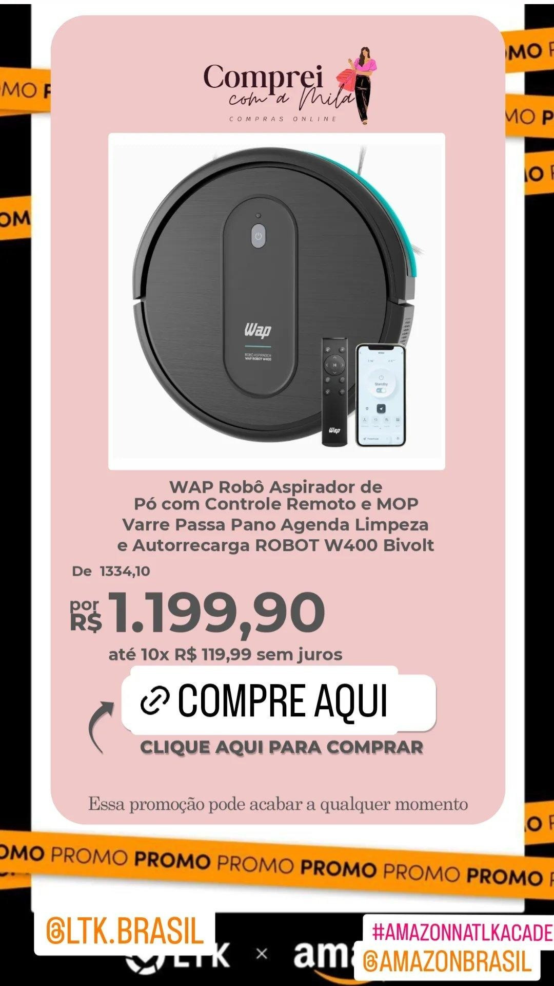 Varre, aspira e passa pano de forma automática e inteligente enquanto você trabalha, com sua conectividade  com WIFI e APP .Praticidade é tudo gente. 😉😊

#LTKbrasil #LTKhome #LTKfamily
