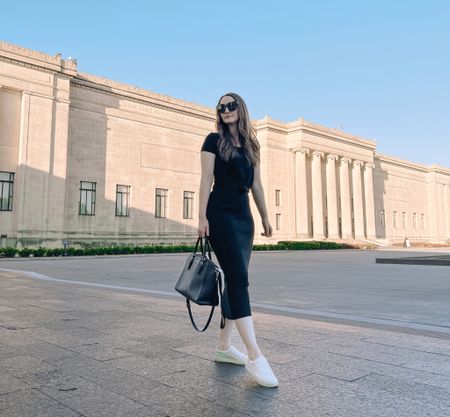 Summer transitional modest black midi pencil skirt outfit
Wearing a small in the top, medium in the skirt

#LTKunder50 #LTKSeasonal