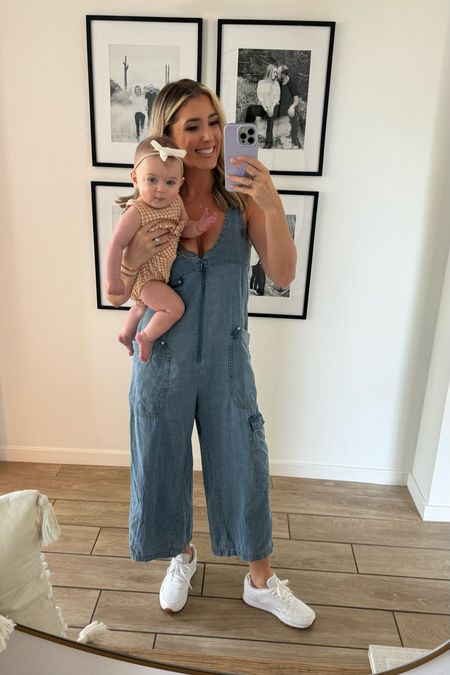 This Chambray jumpsuit is the absolute best purchase for summer!! I sized down to a XXS because it runs really big. My bra is also linked. Brooklyns baby bows and onesie are linked 

#LTKFindsUnder50 #LTKBaby #LTKFindsUnder100