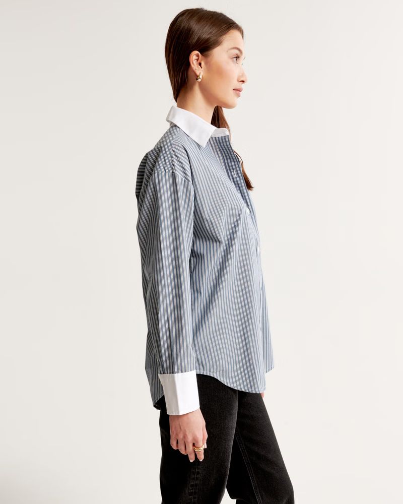 Oversized Poplin Shirt | Abercrombie & Fitch (US)