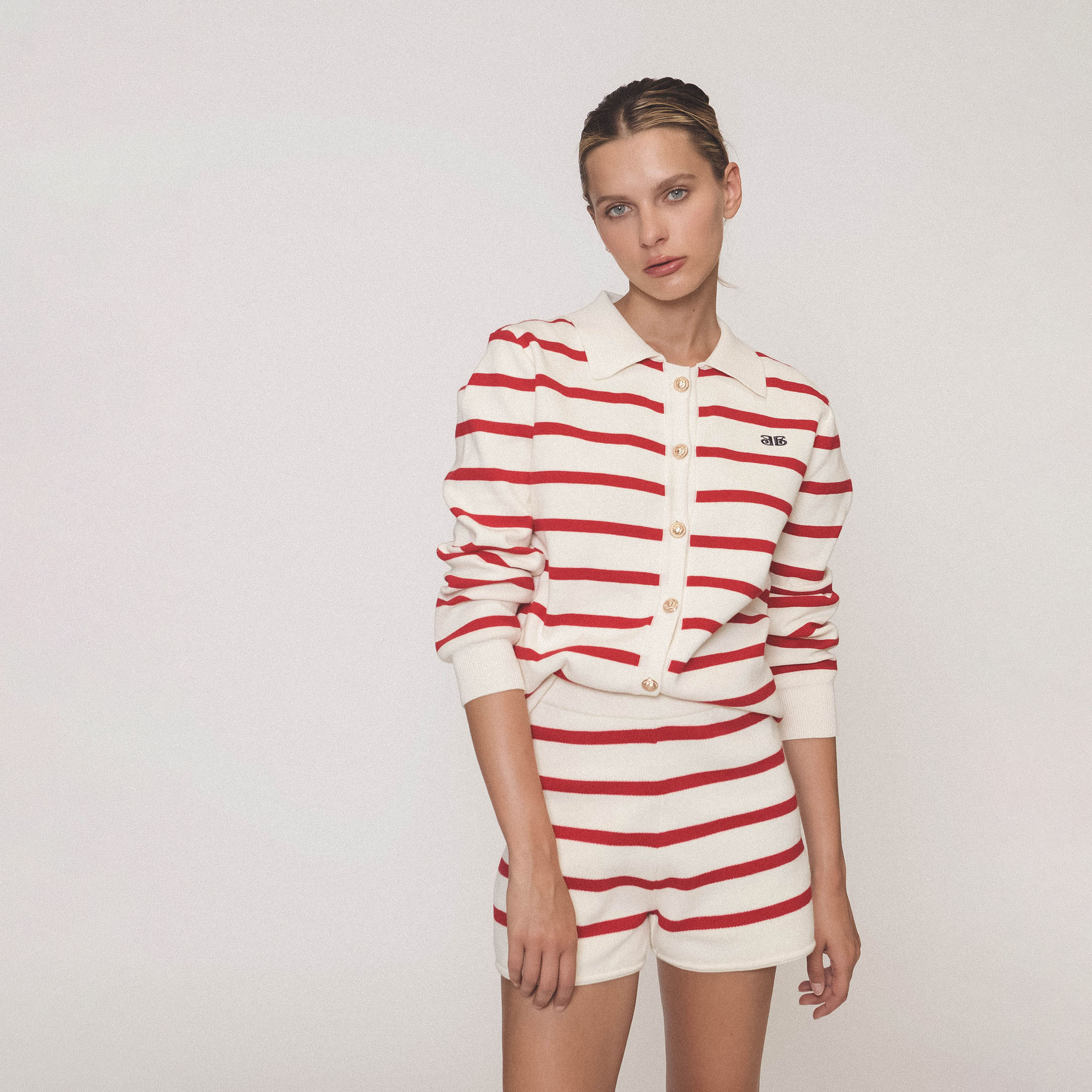 Red Striped Button Up | EllandEmm