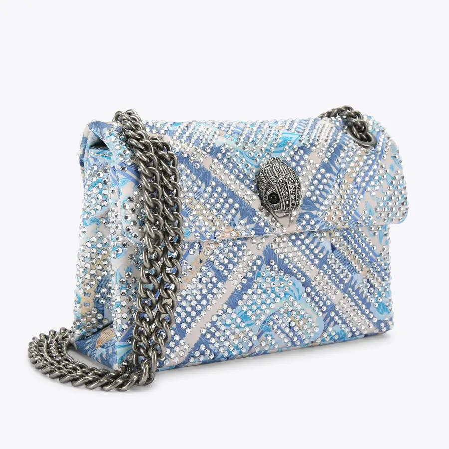 FABRIC MINI KENSINGTON Blue Paisley Bag by KURT GEIGER LONDON | Kurt Geiger US