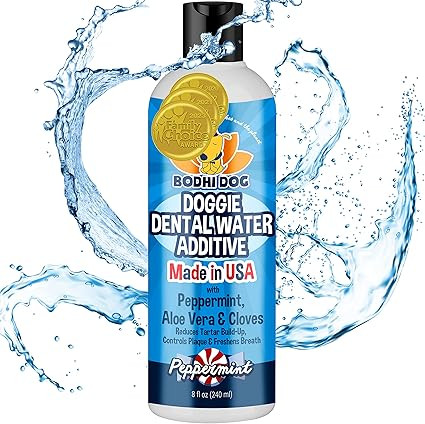 Peppermint Dental Water Additive for Dogs & Puppies - Freshens Breath, Reduces Tartar, Promotes H... | Amazon (US)