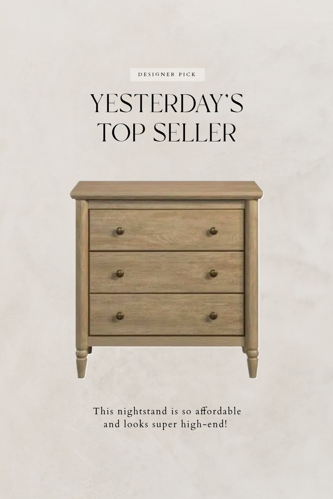 Super affordable nightstand that looks so high-end! Perfect for a budget-friendly bedroom refresh 🤍 

 #LTKHome #LTKSaleAlert