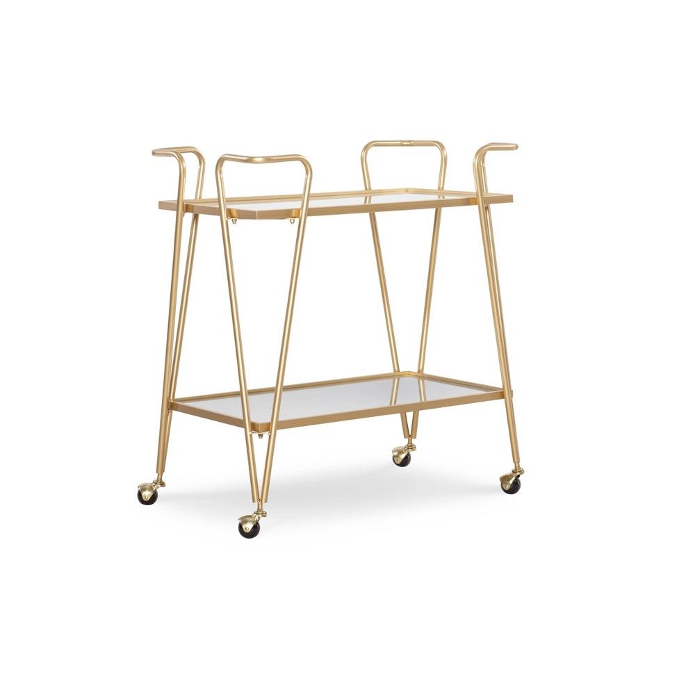 Mid-Century Bar Cart Gold - Linon | Target