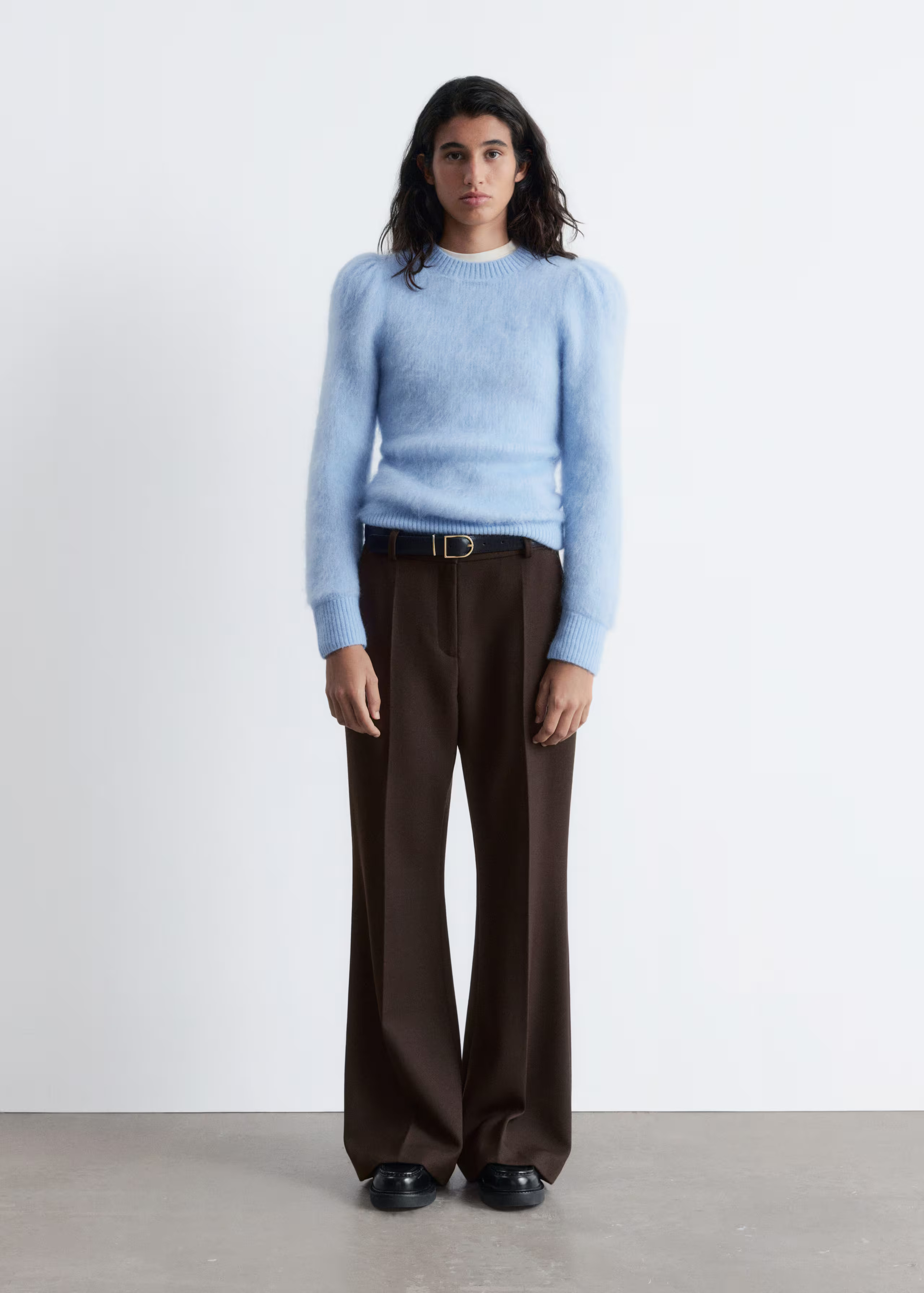 Flared Press-Crease Wool Trousers | & Other Stories - US