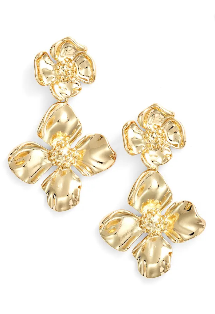 Metal Flower Drop Earrings | Nordstrom