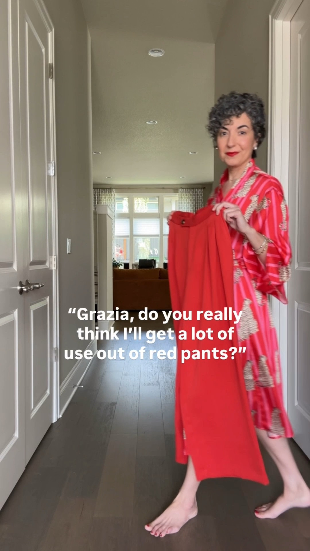 My red pants styled 6 ways! These have been a new found favorite for sure and I’ve already worn them so much. They run TTS - I’m in a 4. 
.
Other sizes: 
Small in leopard jacket 
Small in pleated blouse 
Medium in graphic tee 
9.5 in shoes 

#LTKOver40