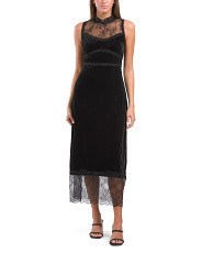 Velvet Lace Midi Dress | Midi Dresses | Marshalls | Marshalls