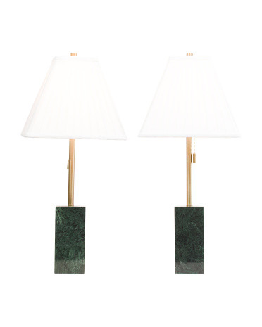 2pk 26.5in Solid Marble Base Table Lamps | TJ Maxx