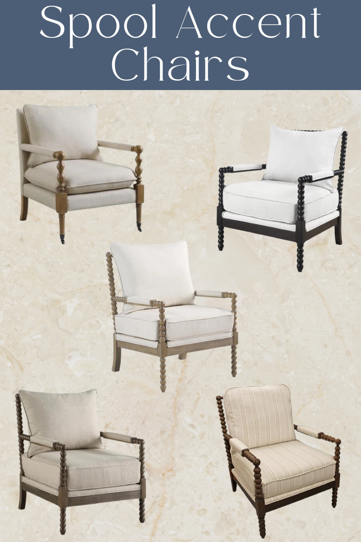 Check out these Ethan Allen dupes for their spool accent chair! All of them are a much more affordable option  