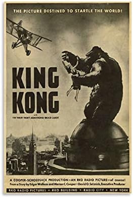 zhruf King Kong 1933 Movie Vintage Poster Wall Decor Painting Canvas Wall Art Living Room Posters... | Amazon (US)
