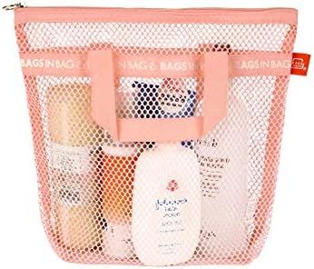 Bags in bag Portable shower Mesh Caddy bag Quick Dry Hanging Toiletry and Bath Organizer for trav... | Amazon (US)