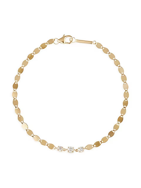 Solo 3 14K Yellow Gold & Diamond Nude Bracelet | Saks Fifth Avenue