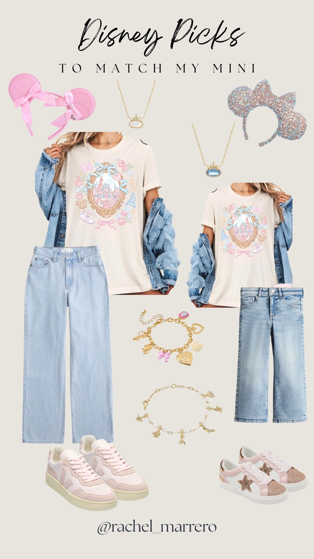Matching outfits for my mini and me! Love these looks for Disney world! 


Girls, women’s, princess, denim, jeans, sneakers, outfit ideas, mom daughter matching outfits, Disney ears, jewelry 

#LTKStyleTip #LTKKids #LTKTravel