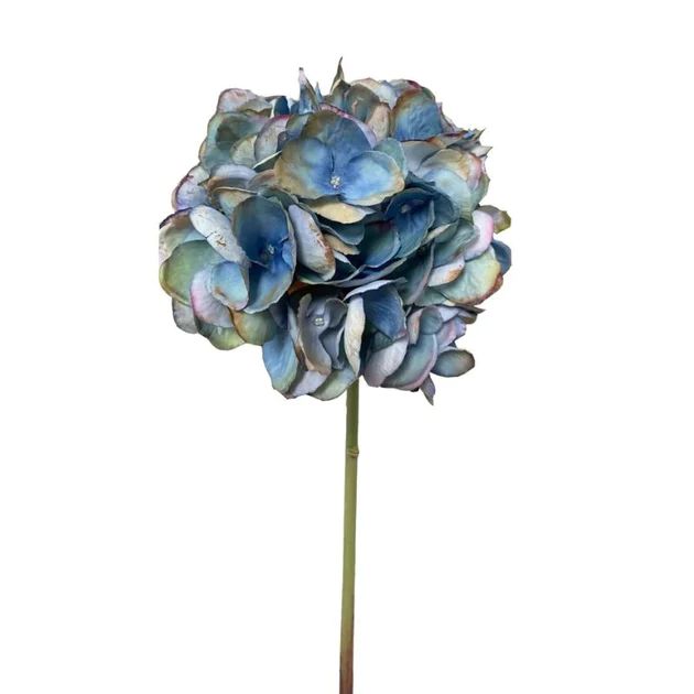 Antiqued Blue Hydrangea Faux Stem | Cailini Coastal