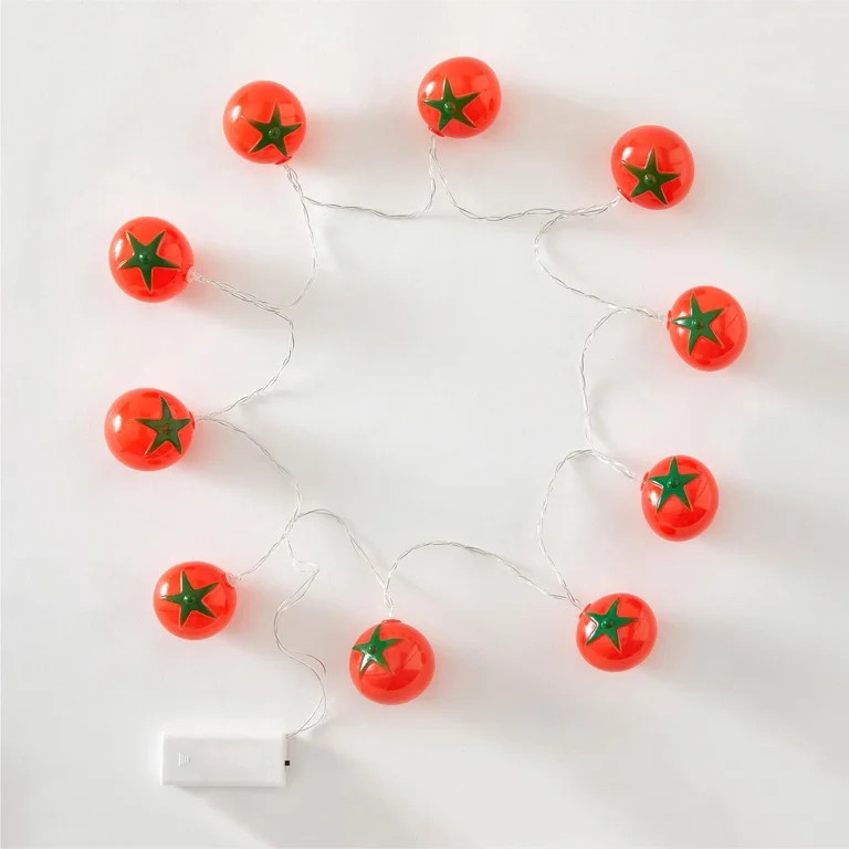 Urban Shop Indoor 5.5' Battery Operated Tomato Figural LED String Lights | Walmart (US)