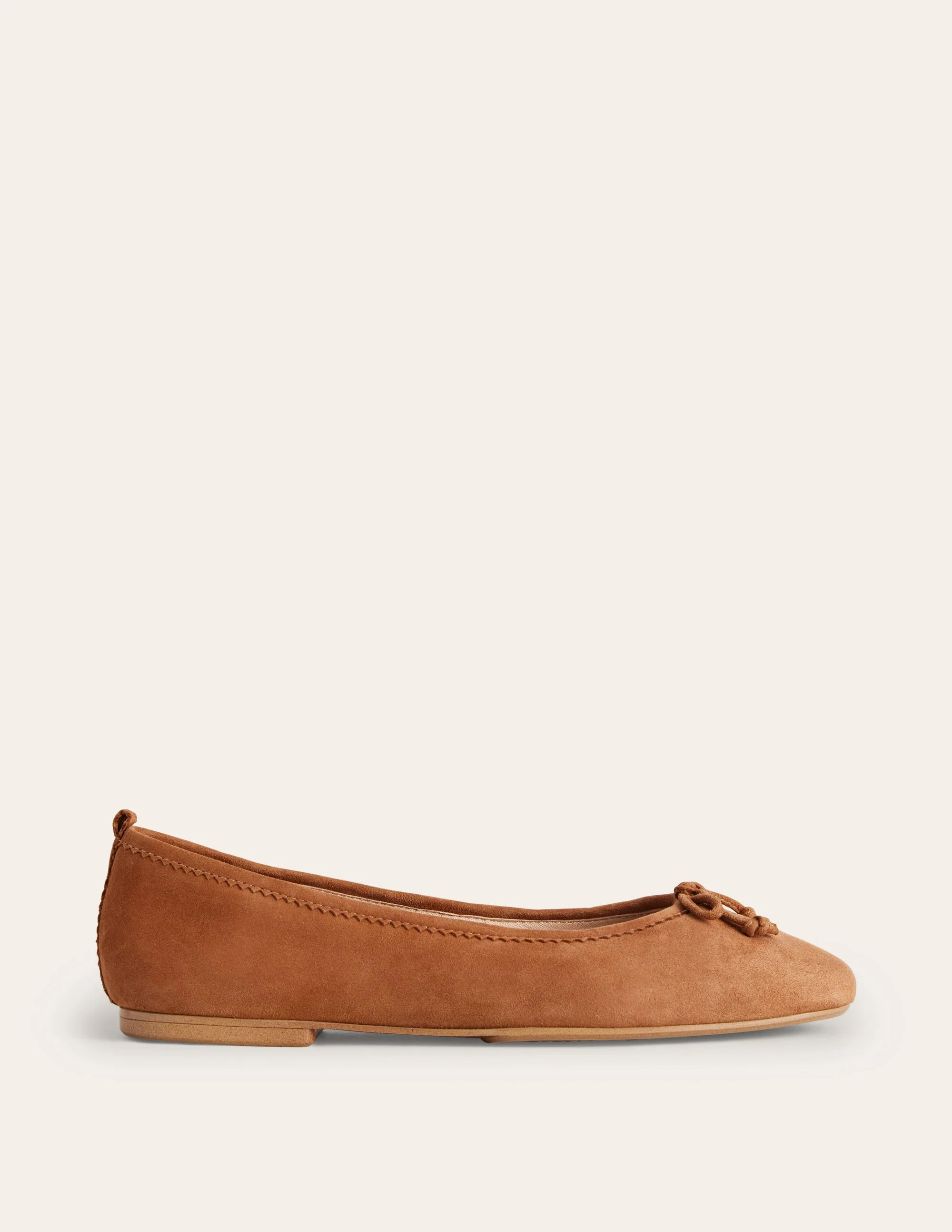Kitty Flexi Sole Ballet Pumps-Ginger Snap Suede | Boden UK