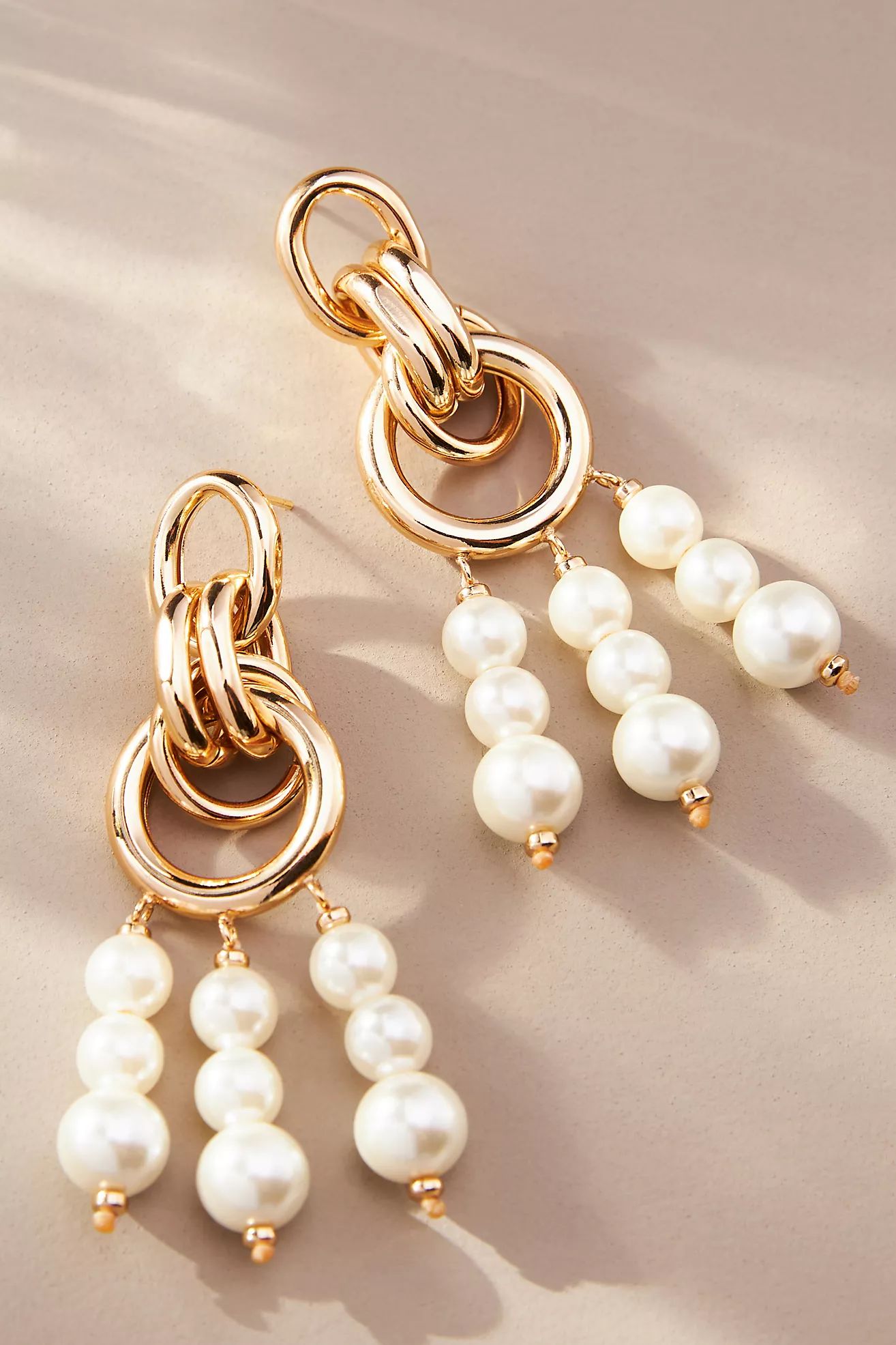 Linked Pearl Drop Earrings | Anthropologie (US)