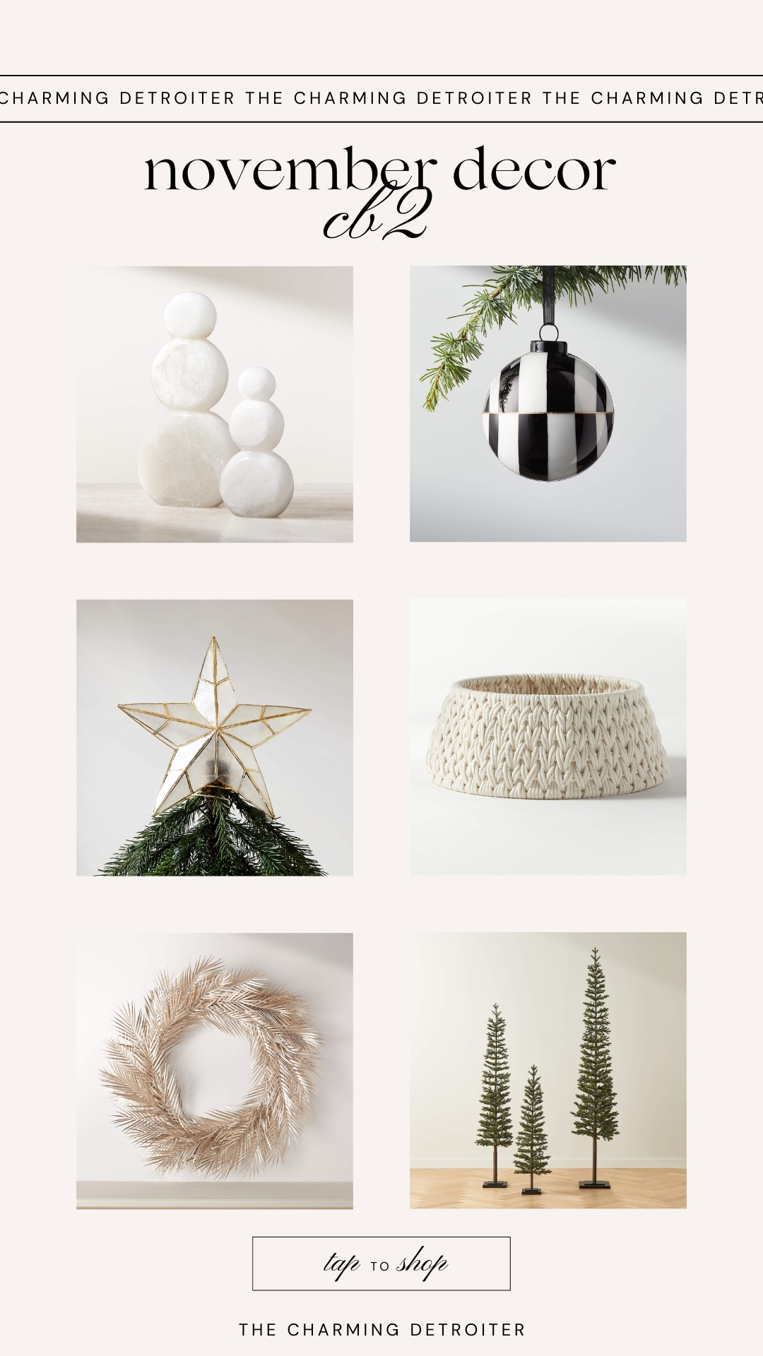Winter home decor finds from CB2

#LTKHome #LTKSeasonal #LTKHoliday