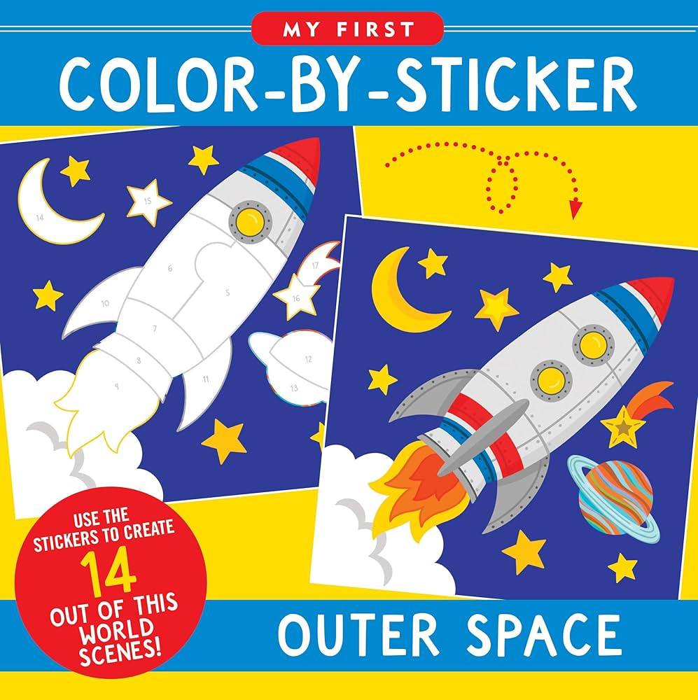 My First Color-By-Sticker Book - Outer Space (My First Color-by-sticker Books) | Amazon (US)