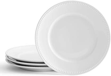 Everyday White by Fitz and Floyd Beaded 10.5-Inch Dinner Plates, Set of 4 | Amazon (US)