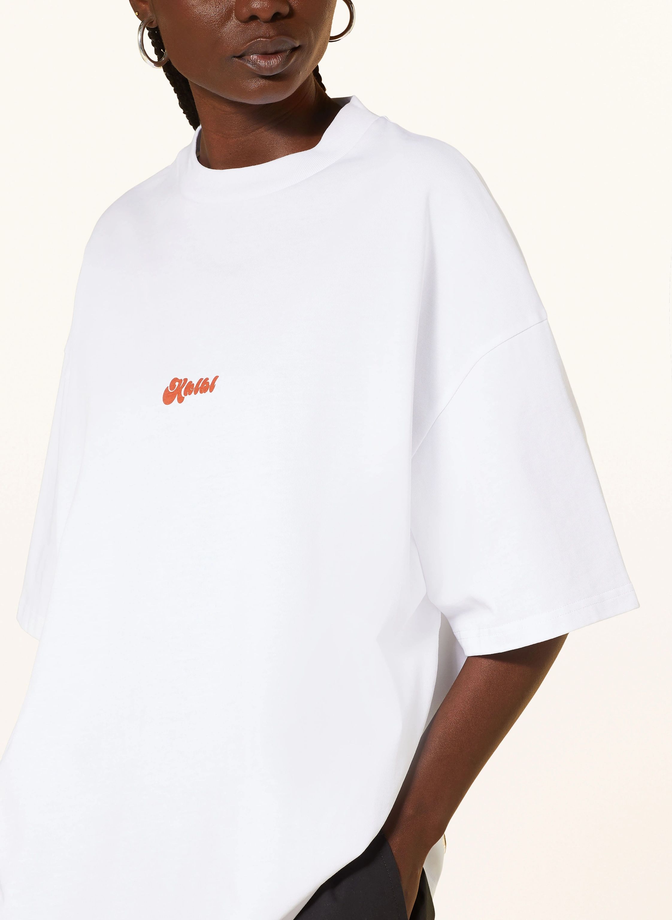 KARO KAUER T-Shirt in weiss/ schwarz/ orange | Breuninger (DACH)