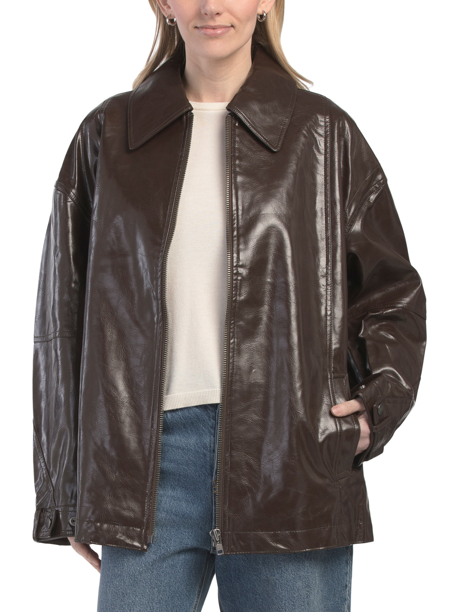 Sloane Faux Leather Jacket | TJ Maxx