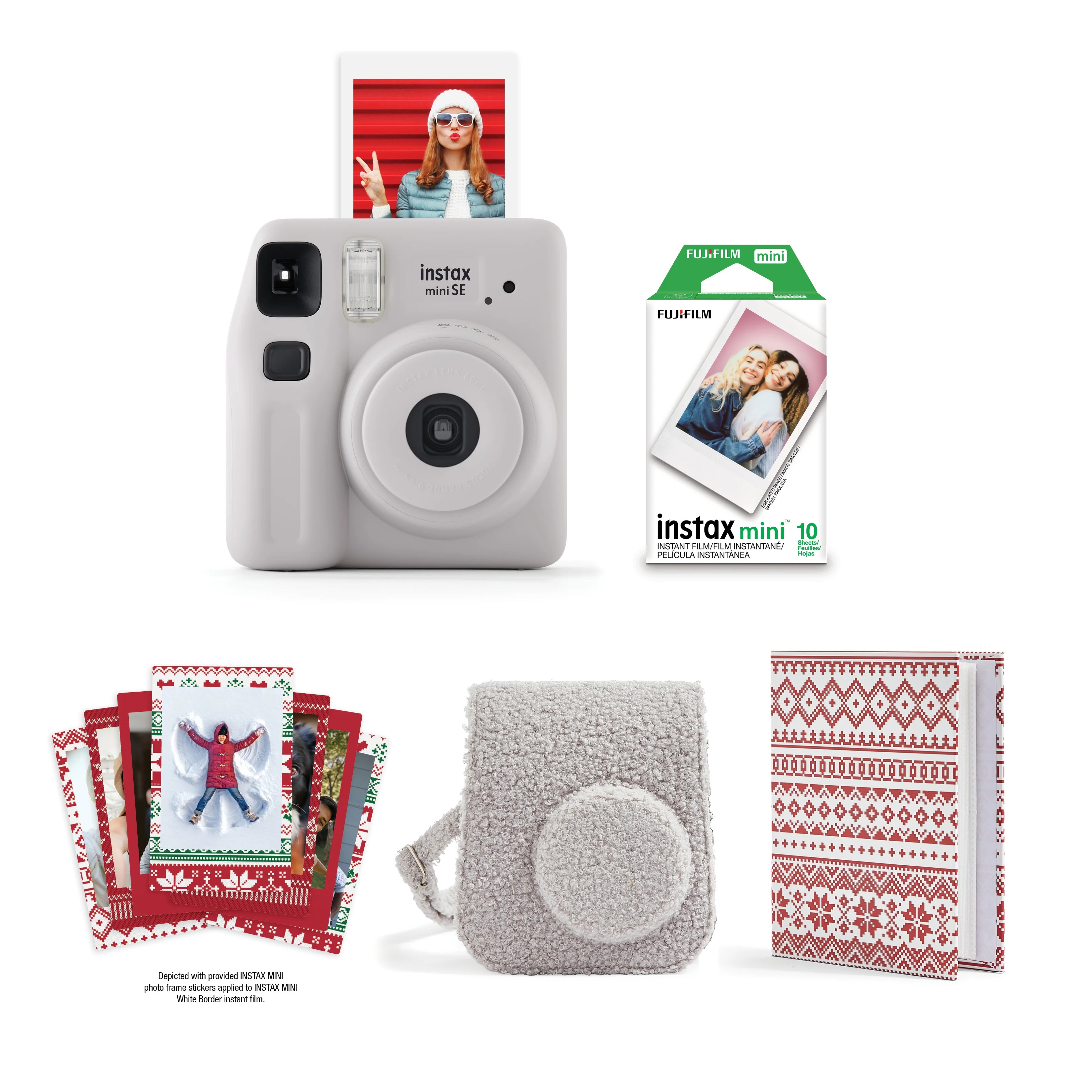 Fujifim Instax Mini SE Instant Camera Nordic Holiday Bundle 2024, Gray | Walmart (US)