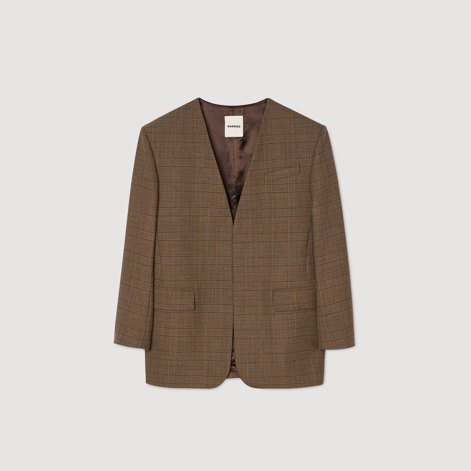 Oversized checked jacket | Sandro US | Sandro-Paris US