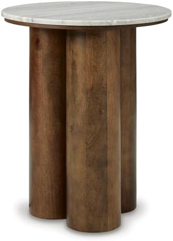 Signature Design by Ashley Accent Table, Warm Brown Wood Legs, Henfield | Amazon (US)