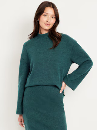 Cozy Mock-Neck Tunic Sweater | Old Navy (US)