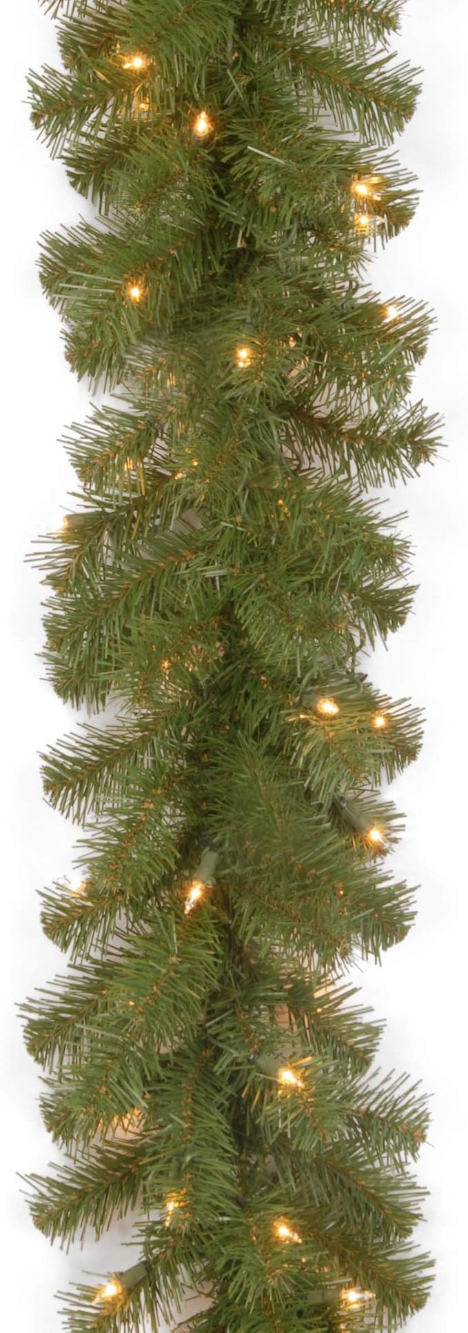 National Tree Company Pre-Lit Artificial Christmas Garland, Green, North Valley Spruce, Dual Colo... | Amazon (US)