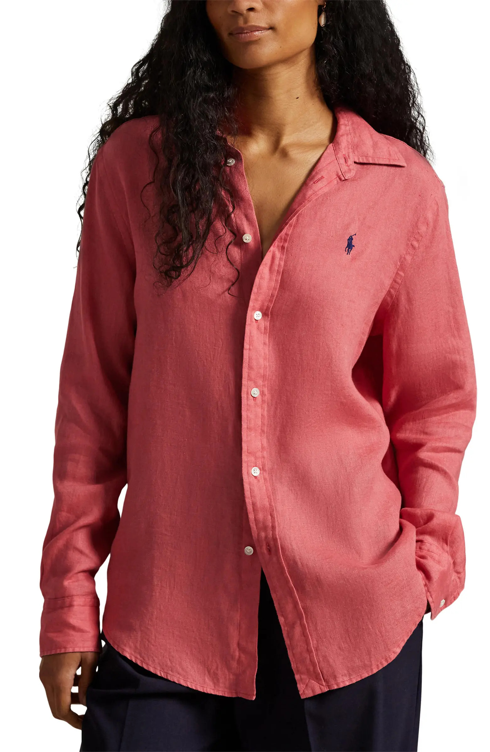 Classic Fit Linen Button-Up Shirt | Nordstrom