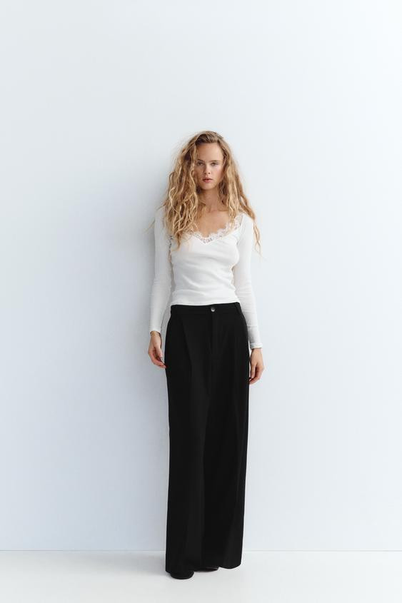 DOUBLE PLEAT PANTS | Zara US
