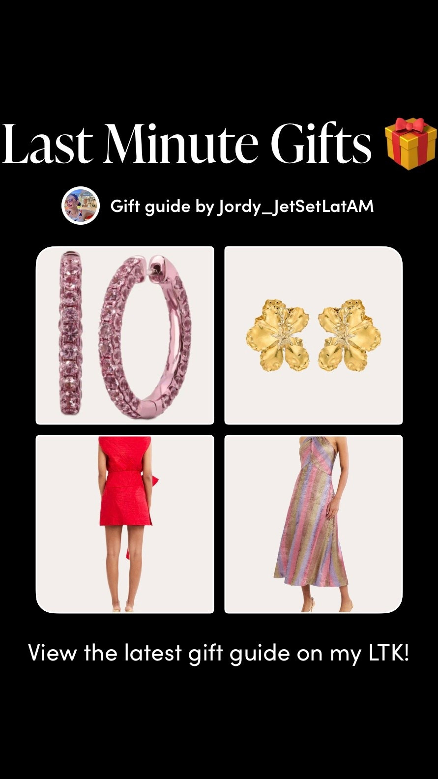 Last-minute luxury gifts, curated with love. A mix of chic jewelry, statement dresses, and elevated holiday finds you can still get in time. Perfect for anyone who loves quiet luxury, timeless style, and thoughtful pieces that feel special.
Explore the full gift guide on my LTK and find something beautiful before the season ends.


#LTKHoliday #LTKCyberWeek #LTKGiftGuide
